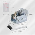 thumbnail image 2 of ZHICHUN 1200lbs Heavy Duty Hand Crank Winch with 33ft Steel Cable Two Way Ratchet Winch for Trailer Truck ATV Boat Marine, 2 of 6