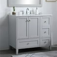 thumbnail image 2 of Elegant Decor Sommerville 36" Single Quartz Top Bathroom Vanity in Gray, 2 of 15