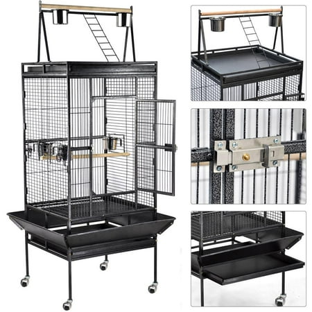 Yaheetech 68 in Large Bird Cage Play Top Parrot Finch Cage Cockatoo Cage