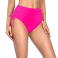thumbnail image 2 of High Waisted Bikini Bottoms for Women Tummy Control Swimsuits Bottoms Full Coverage Bathing Suit Bottom Hot Pink XXL, 2 of 4