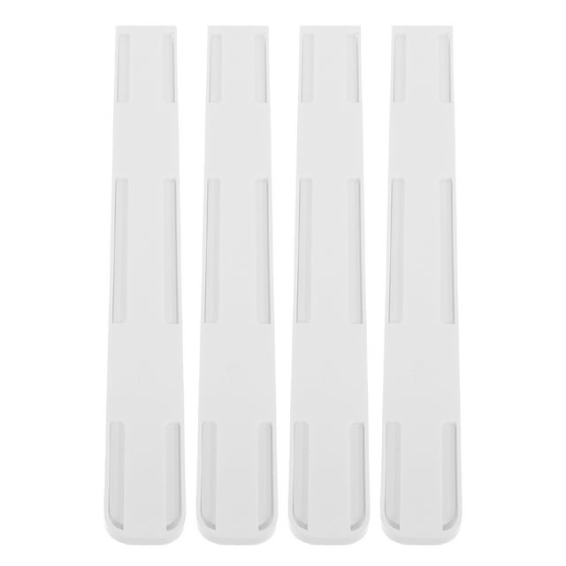KAKOWELY plastic drawer slides 4Pcs White Plastic Guide Rails Drawer Slides Full Extension Ball Bearing Side Mount Drawer Slides Heavy Duty Drawer Rails for Kitchen Cabinets