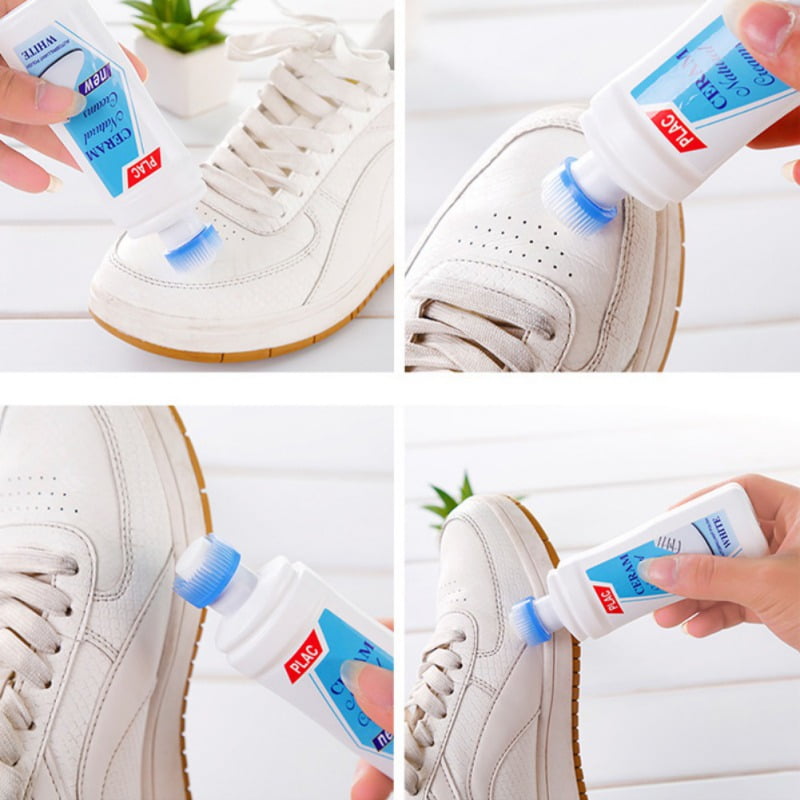 Shoe Cleaner Kit by YeezySolution - Eco-Friendly Ingredients, Water-free Effective Foam Formula, Water Repellent Spray, Premium Soft-Brush, White