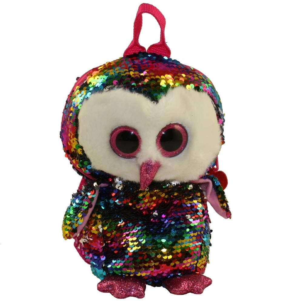 sequin owl beanie boo