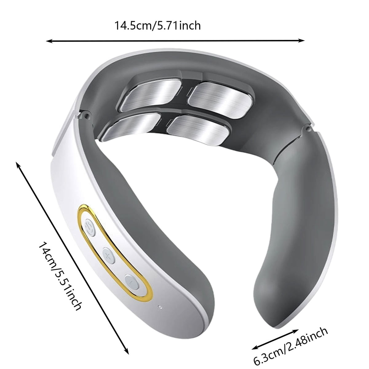 Neuropro Heated Neck Massager for Neuropathy, Triple Neck Relief Massager with 6 Vibration Modes & 9 Strength Levels, Electric Neck Wrap for Pain Relief,RD