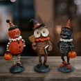 thumbnail image 5 of WHEANG Figurine Hibou Citrouille Halloween en Résine Décoration Intérieure Créative Originale, 5 of 5