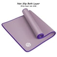 thumbnail image 3 of YR Large Yoga Mat 35"x72" Extra Wide 10mm Thick Foam Home Gym Workout Exercise Mat, Purple, 3 of 9