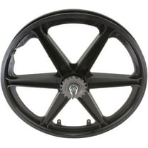 20" Bicycle Black BMX Style 6 Spoke Plastic Rear Coaster Brake Wheel