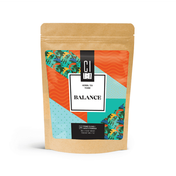 Balance Herbal Tea, Caffeine Free Tea in Pyramid Tea Bags, 2g x 24 Tea Bag - Citea