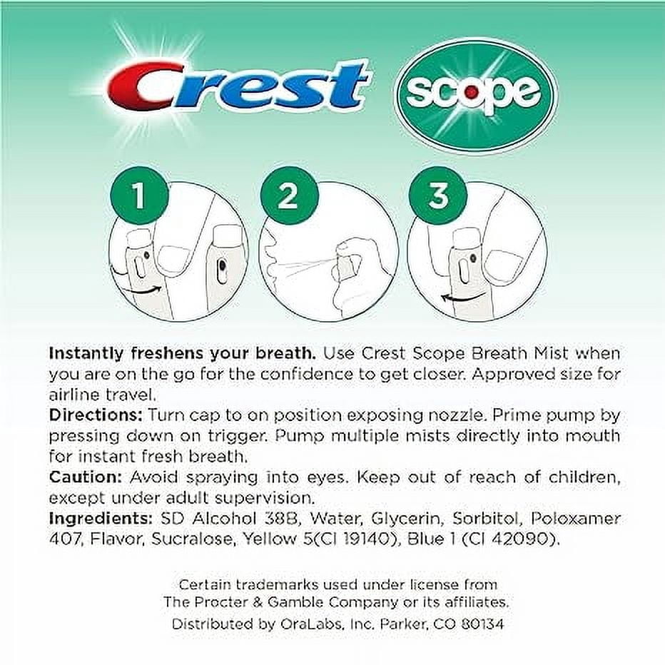 Crest - Brandclub - Crest Scope One 4-Pack of Mint Breath Mist