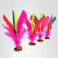 thumbnail image 3 of 10pcs Colorful Feather Kick Shuttlecock Chinese Jianzi Goose Feather Rubber Foot Kicking Shuttlecock for Outdoor Sports Fitness(Random Colors), 3 of 3