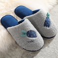 thumbnail image 2 of Vedolay House Slippers Fuzzy Plush Cozy Winter Bedroom Shoes Slippers for Indoor Navy,40, 2 of 5