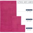 thumbnail image 3 of 100% Turkish Cotton 6 Pcs Bath Towel Set, Luxury Bath Towels for Bathroom, Soft & Absorbent Bathroom Towels Set (2 Bath Towels, 2 Hand Towels, 2 Washcloths), Hot Pink, 3 of 7