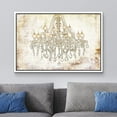 thumbnail image 2 of wall26 Framed Canvas Print Wall Art Crystal Chandelier on Grunge Background Decorative Lights Digital Art Modern Art Chic Relax/Calm Multicolor for Living Room, Bedroom, Office - 16"x24" Wh, 2 of 5