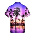 thumbnail image 5 of Womens Blouses Fshion Print Button Down Short Sleeve Ladies Casual Blouse,Purple,XL, 5 of 5