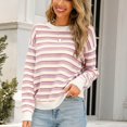 thumbnail image 2 of Vedolay Sweaters for Women Trendy Women's 2023 Fall Cropped Turtleneck Knitted Sweater Pullover Loose Tops,Purple L, 2 of 5