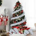 thumbnail image 4 of 32.8Ft Christmas Tinsel Garland Xmas Tree Decorations Christmas Silver & White Metallic Twist Garland Ceiling Hanging Decorations for New Year Party Birthday Holiday Indoor Outdoor Supplies, 4 of 5