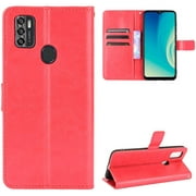Case for ZTE Blade A7S 2020 Leather Case,Flip Leather Wallet Cover Case for ZTE Blade A7S 2020 Case Cover Red