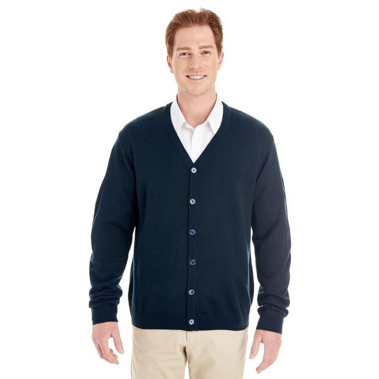 Harriton Men's Pilbloc V-Neck Cardigan Sweater photo 1