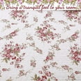 thumbnail image 6 of Cozy Line Cottage Vintage Rose Reversible 100% Cotton Quilt Bedding Set, 3-Piece Queen Set, 6 of 8
