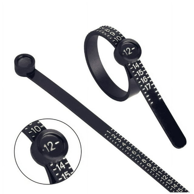 LNGOOR Ring Sizer Measuring Tool Reusable Finger Size Gauge Jewelry Sizing Tool 1-17 USA Rings Size