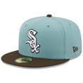 thumbnail image 3 of Men's New Era Light Blue/Brown Chicago White Sox  2005 World Series Beach Kiss 59FIFTY Fitted Hat, 3 of 6