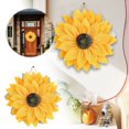 thumbnail image 1 of Coronas de girasol minimalistas XS para puerta de entrada, corona de arpillera de 15,75 pulgadas con girasol amarillo para colgar en la pared, ventana, puerta de entrada, granja (amarillo),, 1 of 6