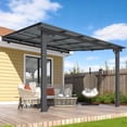 thumbnail image 2 of AECOJOY 10x10 Outdoor Hardtop Gazebo Adjustable Height (6.5-9.8Ft) Pergola for Patio, Large Wall Mounted Metal Lean to Pergolas and Gazebos Clearance, Heavy Duty Awnings with Patio Roof, 2 of 7