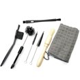 thumbnail image 1 of Kit de limpieza para cepillos de café JSONO, set de 6 cepillos y toalla, 1 of 7