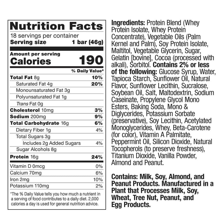 Fit Crunch Mint Chocolate Chip Nutrition Facts Unveiled