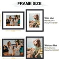 thumbnail image 6 of decorUhome 11x14 Matted to 8x10 Picture Frame, Photo Frame for Gallery Wall or Tabletop Display, Black, 6 of 8