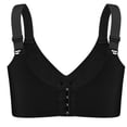 thumbnail image 5 of BRGZLK Womens Wireless Bras Casual Solid Color Full Coverage Soft Comfortable Sport Bra Lightweight Breathable Plus Size Cup Bralette Black L, 5 of 6