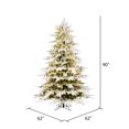 thumbnail image 2 of Vickerman 7.5' x 62" Flocked Kamas Fraser Artificial Christmas Tree, Multi-color Dura-Lit? LED Mini Lights, 2 of 2