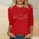 thumbnail image 1 of Xuyuer 3/4 Sleeve Shirts for Women Loose Fit Crewneck Dressy Casual Tops Lightweight Solid Color Comfy Cute T Shirts Basics Tees Casual Fashion Spring Summer T Shirts Business Work Tee Top, 1 of 5