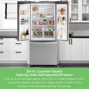 Kenmore 17.5 Cu. ft. Capacity Counter-Depth French Door Refrigerator and Freezer with Ice Maker, Stainless Steel