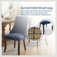 thumbnail image 4 of Mid Century Dining Chairs Dining Chairs Set of 4，Linen Tufted Kitchen Dining Room Chair with Solid Wood Legs, Fabric Upholstered Dining Chair, 4 of 7