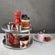 thumbnail image 5 of Stainless Steel 2-layer Rotating Seasoning Bottle Kitchen Storage Rack Organizer, 5 of 5
