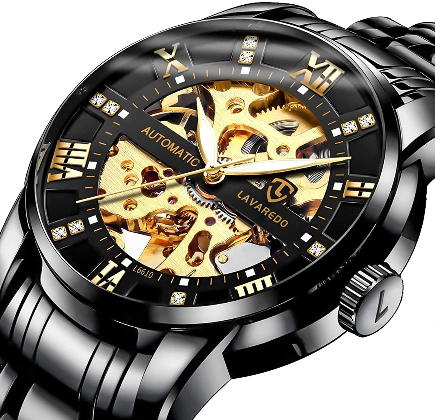 A ALPS Watches for man Automatic Mechanical Watches self Winding Man Watch with Stainless Steel Strap Business Watches Gift for Men