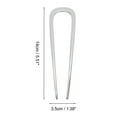 thumbnail image 4 of Unique Bargains 1 Pc Hair Pin U-shaped Hair Hairpin for Women Silver Tone, 4 of 5