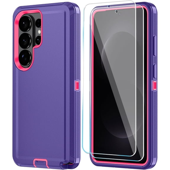 REQO Phone Case for Samsung Galaxy S26 Ultra Case with HD Screen Protector, Heavy Duty Shockproof & Dropproof 3-Layer Cover Phone Case for Galaxy S26 Ultra 6.9''