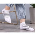 thumbnail image 3 of Yuanlong Women's Striped Socks Low Cut Five Toe Separate Socks Stylish Classic Breathable Sports Hosiery, 3 of 4