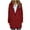 Red, variant on Rohuuque Long Blazers for Women Business Casual Oversized Attire Solid Color Long Sleeve Breasted Suit Jacket with Pockets Olive Green