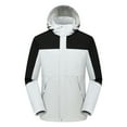 thumbnail image 1 of LSLJS Women's Fashion Fleece Solid Color Long Sleeve Interchange JacketWinter Shirt Blouse( White, L), 1 of 3