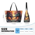 thumbnail image 4 of Honeii Colorful Wave Dragon Head for Tote Bag with Adjustable Strap,Beach Bag, Waterproof Sandproof Beach Tote Bag, Large Capacity Foldable Beach Bags, 4 of 7