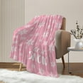 thumbnail image 4 of Christmas Decorative Throw Blanket Pink Christmas Snowflake Throw Blanket Xmas Blanket for Couch Sofa Bed Soft Lightweight Fuzzy Plush Fleece Blanket and Throws 50x60, 4 of 6