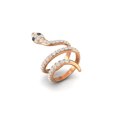 thumbnail image 1 of 925 Sterling Silver Rose Vermeil Natural Labradorite Cobra Snake Women Wedding Wrap Rings, 1 of 4