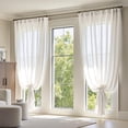 thumbnail image 4 of Cortina Jinchan, mezcla de lino, 228 x 229 cm, puerta corredera, color blanco roto, 4 of 9