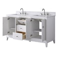 thumbnail image 3 of Vanity Art 60" Bathroom Vanity with Sinks and Engineered Marble Top, Freestanding Storage Cabinet with 2 Drawers, 2 Shelves and 1 Flip Down Tray, 3 of 9