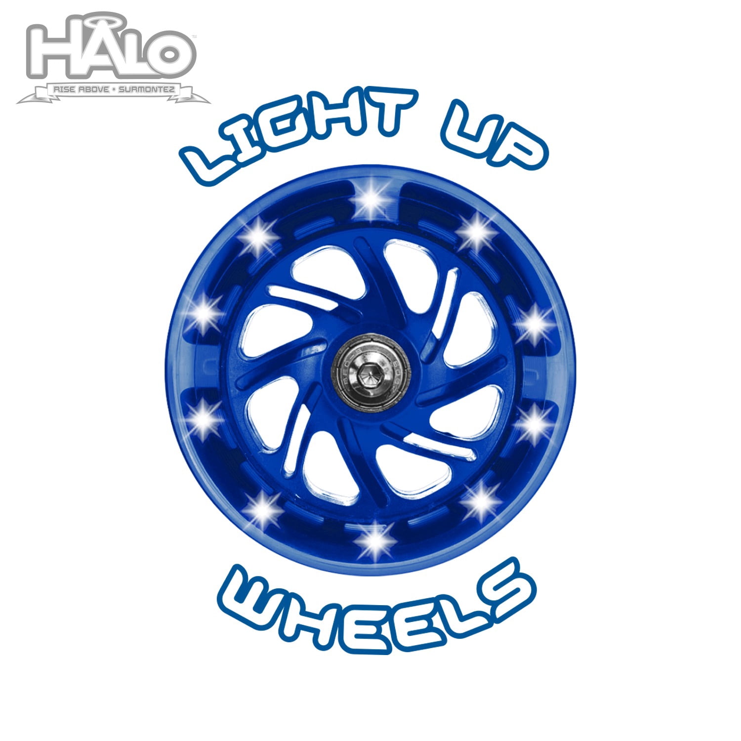 HALO Rise Above Supreme 100mm Wheel Inline Scooter - Blue - 220 lbs Weight - Unisex
