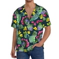 thumbnail image 1 of Fotbe Watercolor Cactuses Camisa Estampada de Manga Corta para Hombre, Casual de Verano, Estilo Playero, Sin Arrugas-4X-Large, 1 of 5