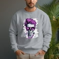 thumbnail image 2 of Men's 330g 100% Cotton  Skull Pattern Dropped Shoulder Crew Neck Sweatshirt, 2 of 15